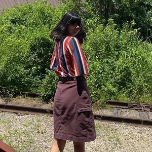 Patagonia 100% organic cotton burgundy skirt cargo